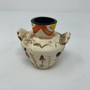 Vintage Indian Hand Crafted Painted Miniature Decorative Vase
